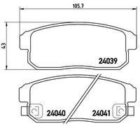 BREMBO P 10 005 Brake pad set