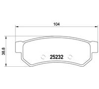 Brake pads P 10 053 BREMBO for CHEVROLET LACETTI Estate NUBIRA Saloon LACETTI