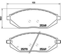 Brake pads P 10 054 BREMBO for CHEVROLET SPARK