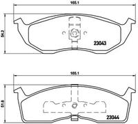 Brake pads P 11 008 BREMBO for CHRYSLER DODGE PLYMOUTH