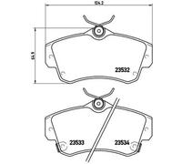 Brake pads P 11 012 BREMBO for CHRYSLER PT CRUISER Hatchback