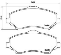 Brake pads P 11 025 BREMBO for DODGE JEEP FIAT VW CHRYSLER