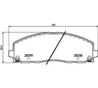 Brake pads P 11 035 BREMBO for FIAT LANCIA VW CHRYSLER DODGE JEEP