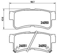 BREMBO P 15 009 Brake Pad Set, disc brake for DAEWOO,HYUNDAI,SSANGYONG