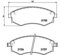 Front Brake Pad Set BREMBO P 15 011 for Ssangyong/Daewoo Rexton/Korando/Rexton (