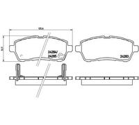 Brake pads P 16 013 BREMBO for SUZUKI FORD DAIHATSU MAZDA SUBARU