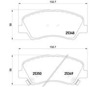 BREMBO P 18 025X Brake pad set