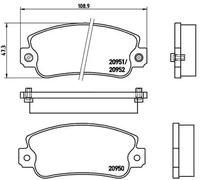 BREMBO P 23 013 Brake pad set