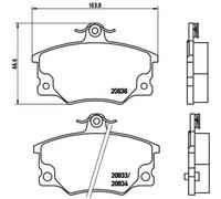 Brake pads P 23 017 BREMBO for ALFA ROMEO FIAT PININFARINA ABARTH LANCIA
