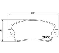Brake pads P 23 021 BREMBO for FIAT LANCIA SEAT AUTOBIANCHI