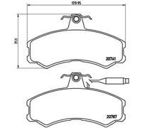 BREMBO Brake pad set PRIME LINE incl. wear warning contact P 23 022 Brake pads,Brake pad set, disc brake VW,FIAT,PEUGEOT,L 80,DUCATO Kasten (290)
