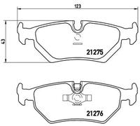 Brake pads P 23 062 BREMBO for PEUGEOT FIAT CITROËN