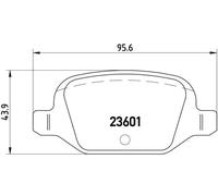 Brembo P23064 Rear Disc Brake Pad - Set of 4