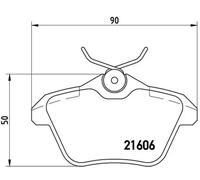 Brake pads P 23 067 BREMBO for ALFA ROMEO 164 156 166 156 Sportwagon