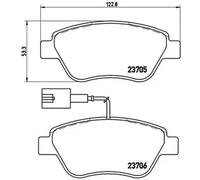 Brembo Brake Pad Set Front With Caliper Screws Fits Alfa Romeo MiTo Fiat Lancia