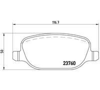 Brake pads P 23 089 BREMBO for ALFA ROMEO LANCIA