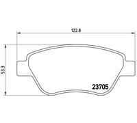 Brembo Brake Pad Set P 23 099 - Front Disc Brakes - Fits FIAT 500, 500 C, Idea, Panda