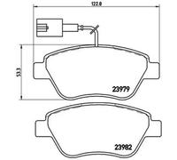 Brake Pads Set fits FIAT GRANDE PUNTO 199 1.3D Front 2008 on Brembo 0077366135