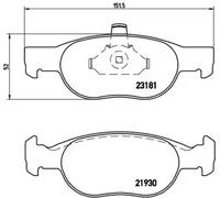 Brake pads P 23 125 BREMBO for FIAT PUNTO PUNTO Van PUNTO Convertible