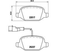 Brake pads P 23 131 BREMBO for ALFA ROMEO MITO