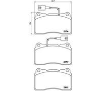Brake pads P 23 134 BREMBO for ALFA ROMEO GIULIETTA