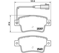 Brake pads P 23 142 BREMBO for FIAT ABARTH