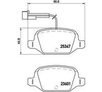 Brake pads P 23 146 BREMBO for ABARTH FIAT