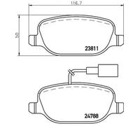 BRAKE PAD SET DISC BRAKE P 23 152X FOR ALFA ROMEO GIULIETTA/Hatchback/Van 1.7L