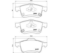 Brembo brake pad set disc brake for Fiat 500L ab Bj. 2013 77366915