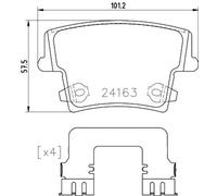 Brembo Brake Pads P 23 175 – Disc Brake for Chrysler, Dodge, Lancia