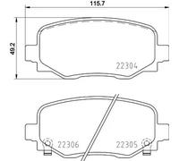 Brake Pad Set, disc brake BREMBO P 23 177 for FIAT 500X (334_) 1.6 2014-202