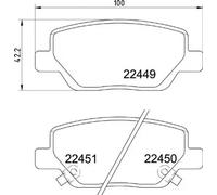 BRAKE PAD SET DISC BRAKE FOR FIAT TIPO/Hatchback EGEA 843A1/940B7.000 1.4L 4cyl