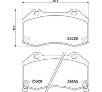 Brake pads P 23 182 BREMBO for MAZDA FIAT ABARTH