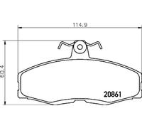 BREMBO P 24 013 Brake pad set