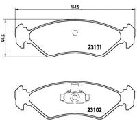 Brake pads P 24 044 BREMBO for FORD MAZDA