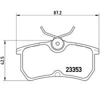 Brembo Brake Pad Set Rear With Caliper Screws 43mm Height Fits Ford Fiesta Focus