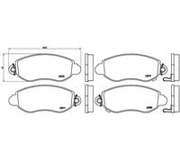 P24052 Front Brake Pad Set 4x Pads Integrated Wear Indicator Braking By Brembo
