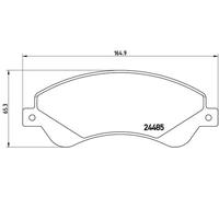 P24065 Front Brake Pad Set 4x Pads Integrated Wear Indicator Braking By Brembo