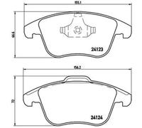 Brake pads P 24 076 BREMBO for LAND ROVER FORD VOLVO MG