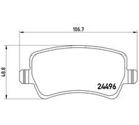 Brake pads P 24 078 BREMBO for LAND ROVER FORD VOLVO
