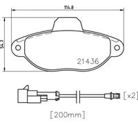 Brake pads P 24 147X BREMBO for FIAT FORD