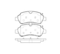 BREMBO Brake Pad Set Rear Axle Braking With Accessories Fits Ford Transit P24209