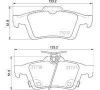 Brake pads P 24 216 BREMBO for FORD FOCUS III Saloon FOCUS III FOCUS III Turnier