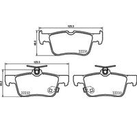 BREMBO P24217 Brake Pad Set For Disc Brake Rear For ATE Braking System Fits Ford
