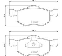 Brake pads P 24 219 BREMBO for MAZDA FORD
