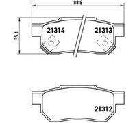 Brake pads P 28 017 BREMBO for ROVER HONDA ACURA MG