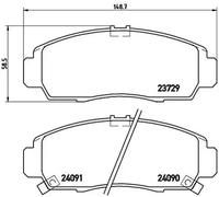 Brake pads P 28 034X BREMBO for HONDA CIVIC VII Hatchback STREAM FR-V