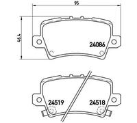 Brake pads P 28 038 BREMBO for HONDA CIVIC VIII Hatchback