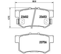 Brake pads P 28 039 BREMBO for HONDA CIVIC VII Hatchback STREAM JAZZ II FR-V