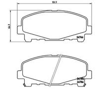 BREMBO P 28 043X Brake pad set